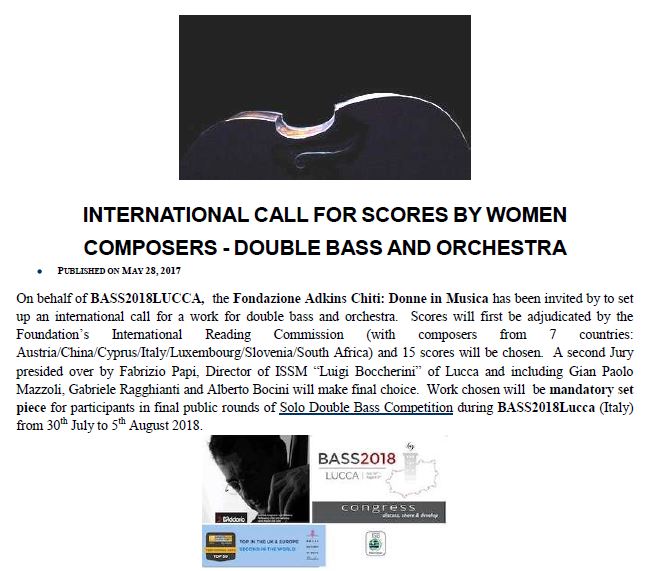 Double Bass Concerto call for scores