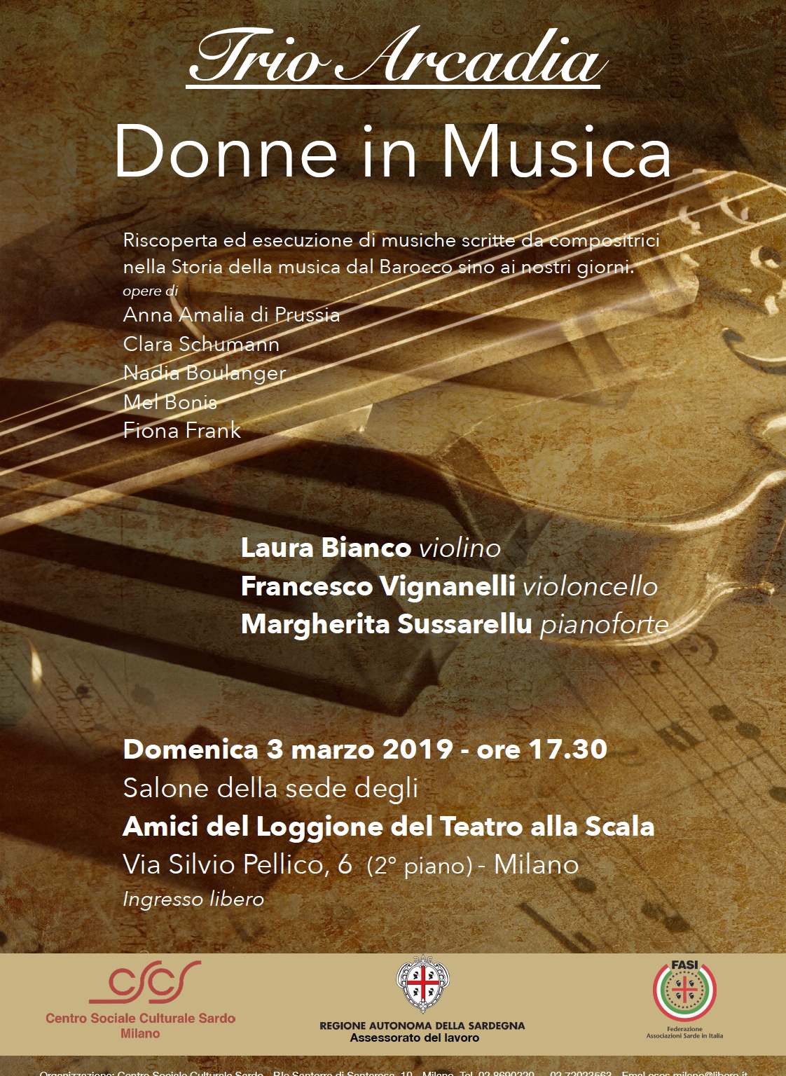 Poster for Milan concert