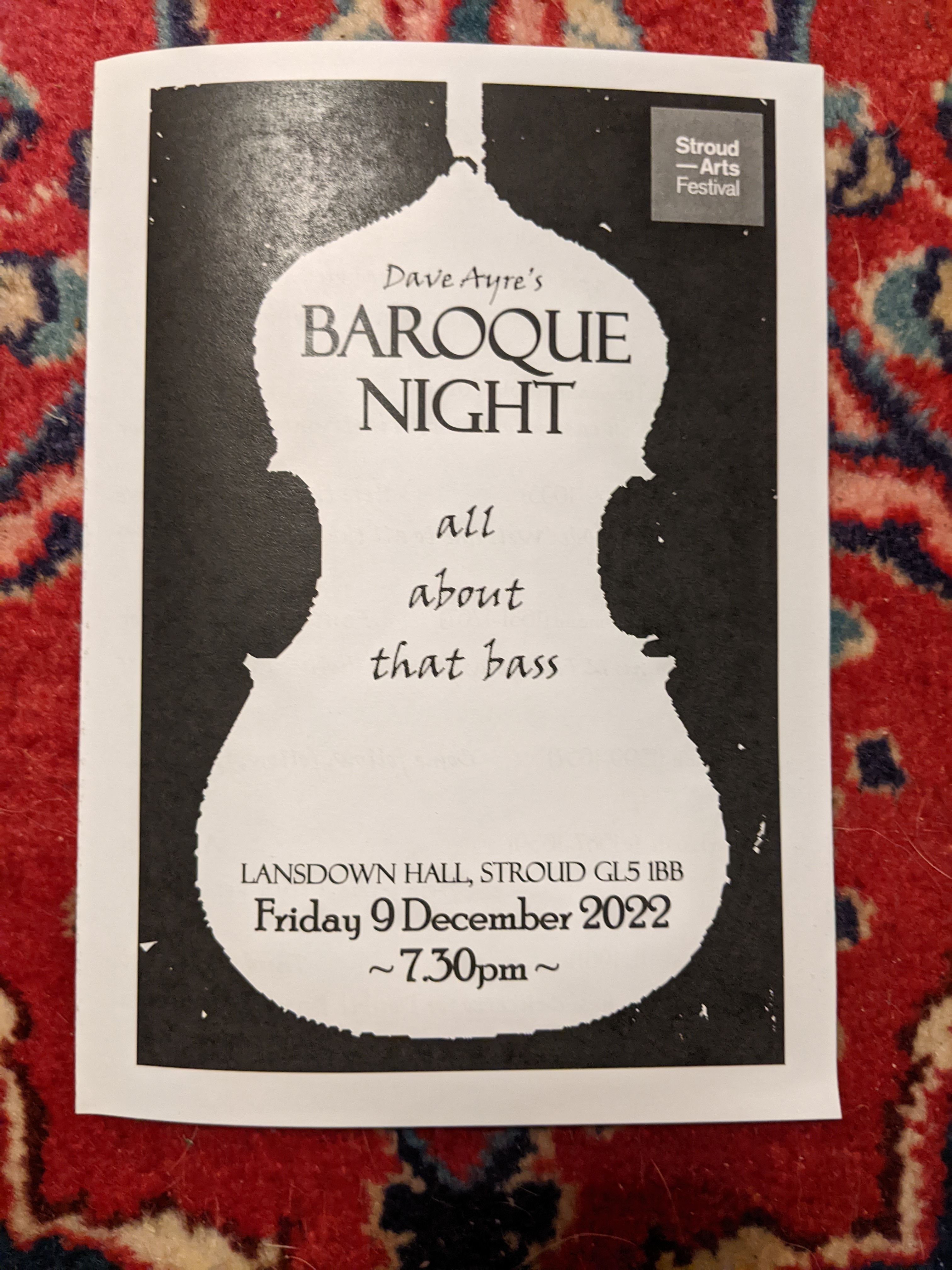 Programme Front Cover