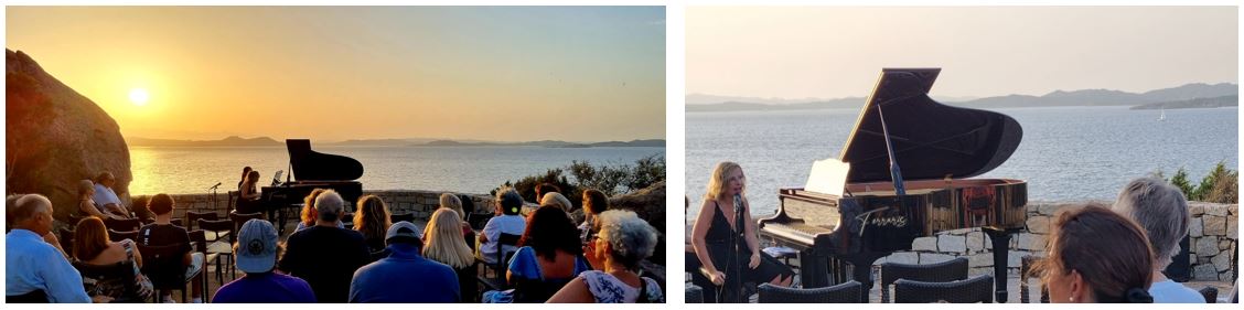 Flower Moon in Scorpio at the concert at the Belvedere, Baja Sardinia