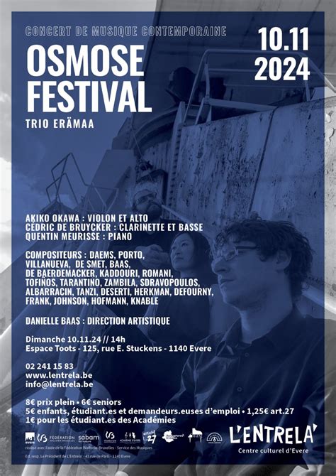 Concert Poster for the Osmose festival, November 2024