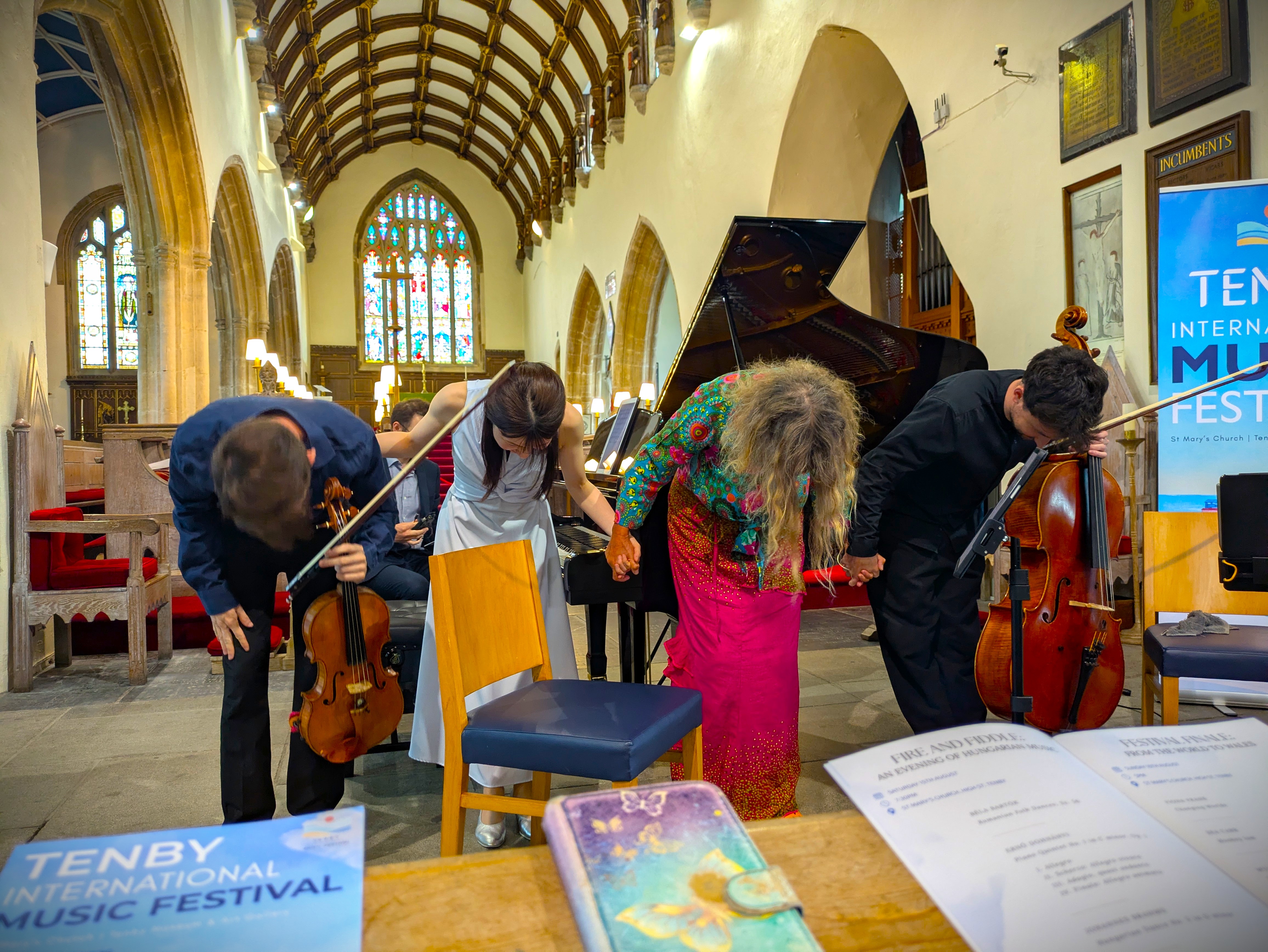 Taking bows at Tenby International Music Festival