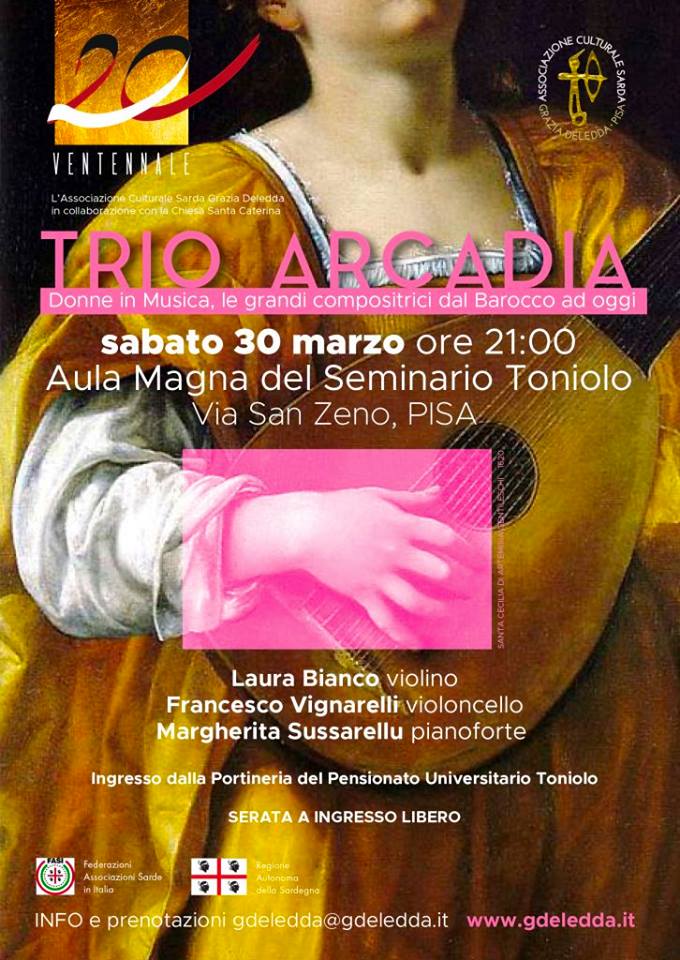 Poster for Pisa concert, 30th March