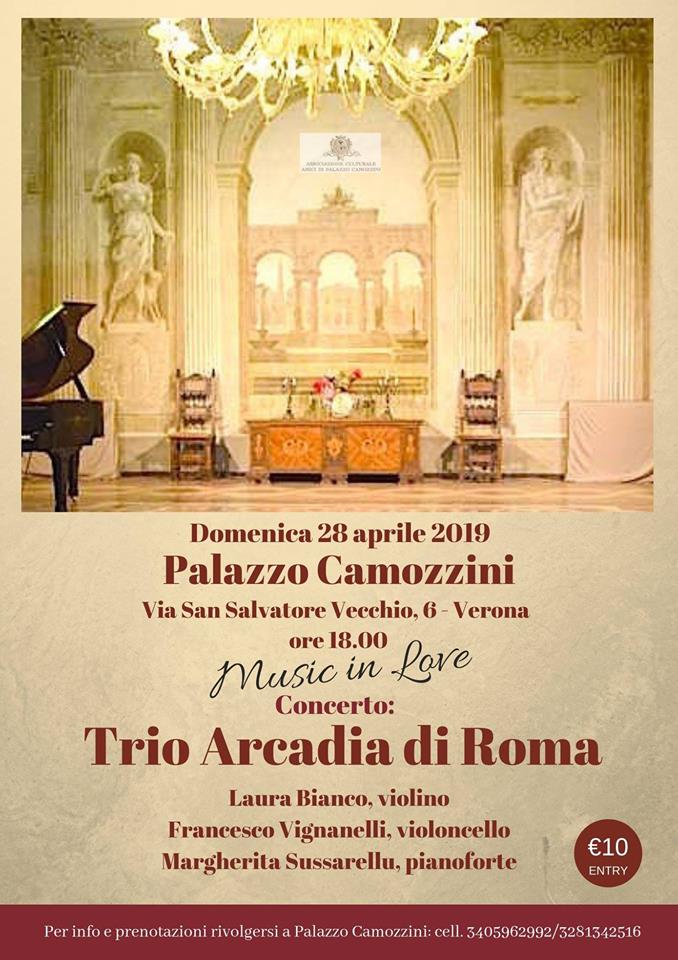 Poster for Verona concert, 28th April
