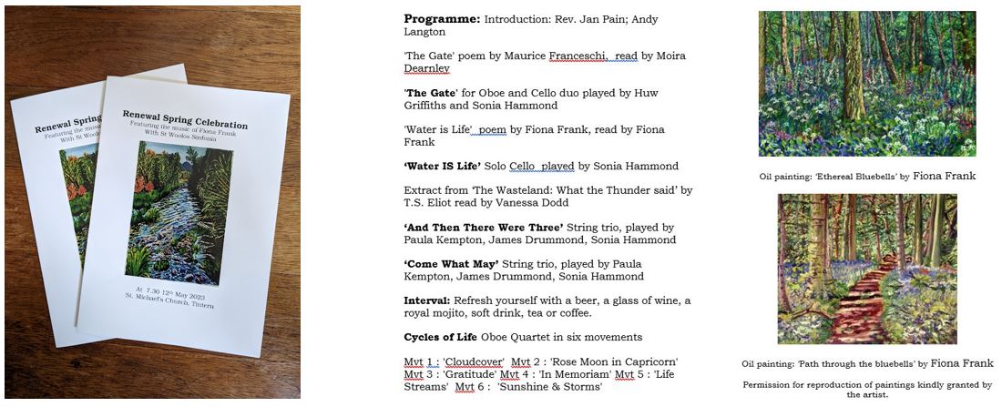 Tintern Concert, 12 May 2023: the Programme