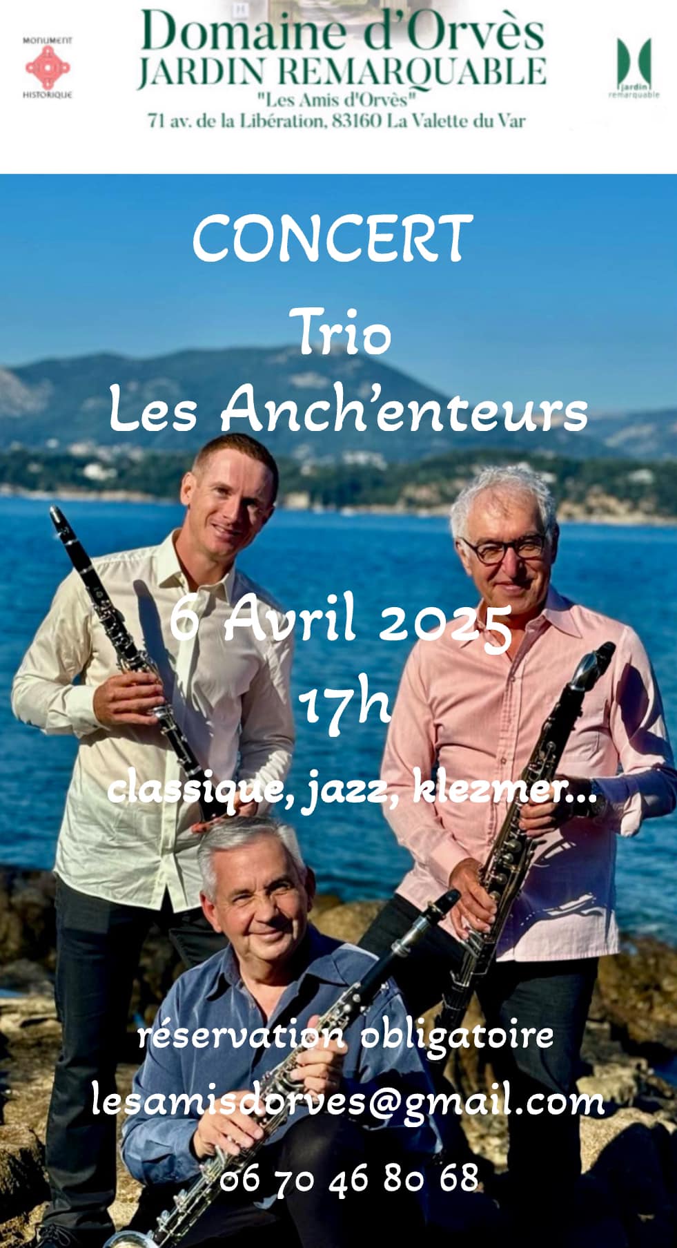 Trio les Anch'enteurs concert flyer