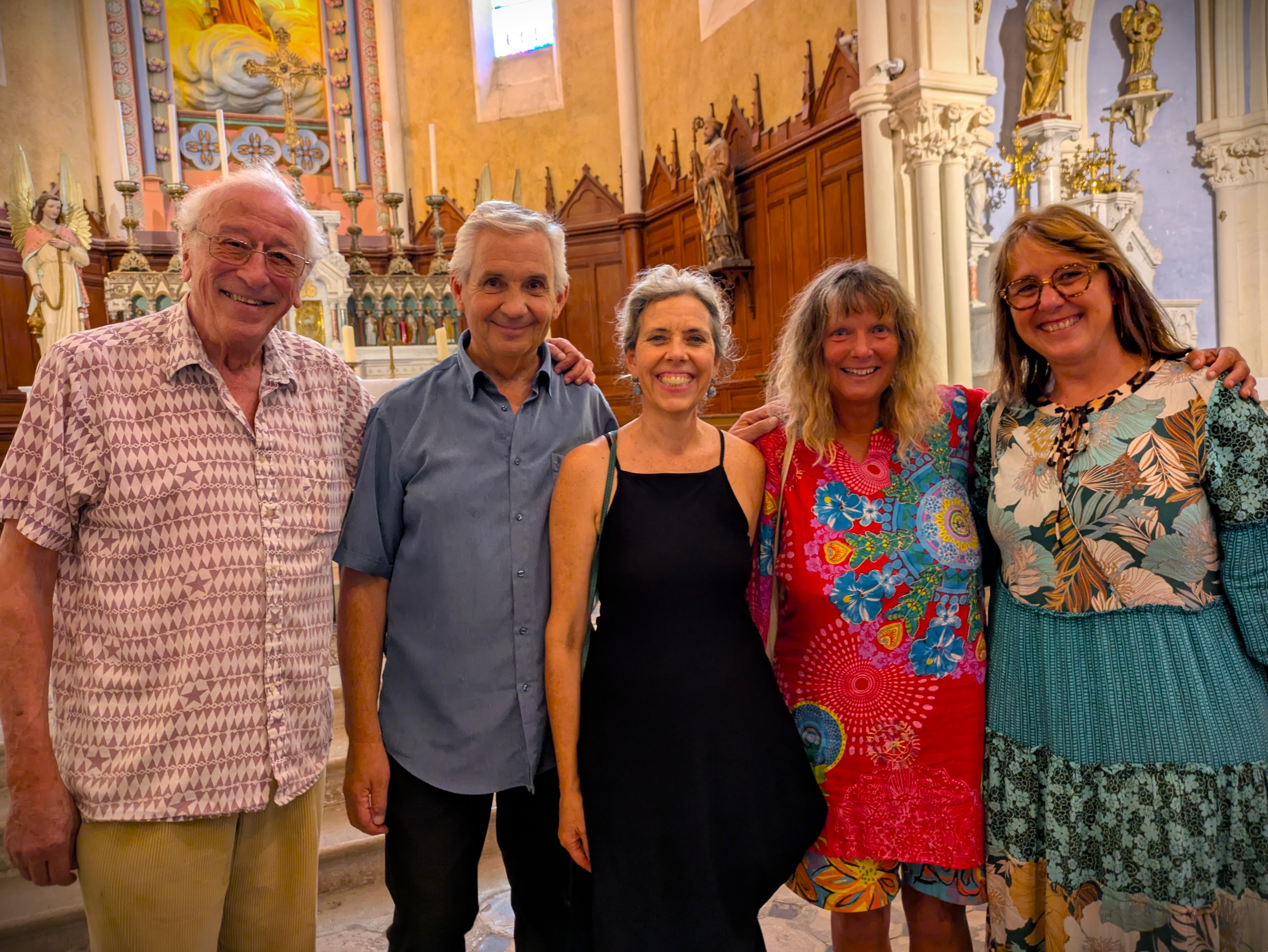 Jean-Louis Voiland, Thierry Maison, Ludmilla Bodo, Fiona T Frank & Geraldine Clement-roux at Collobrieres